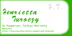 henrietta turoczy business card