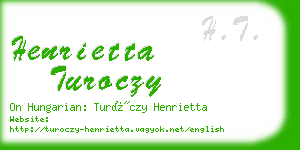 henrietta turoczy business card